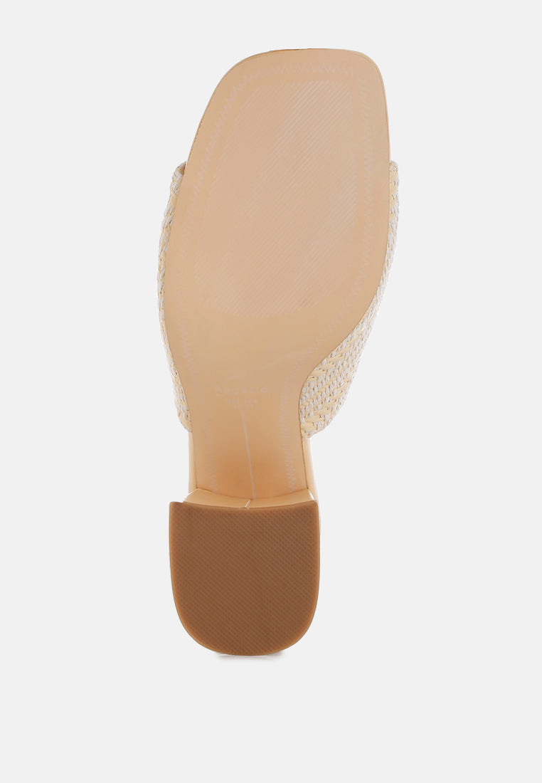 Morgana Woven Raffia Slip Ons