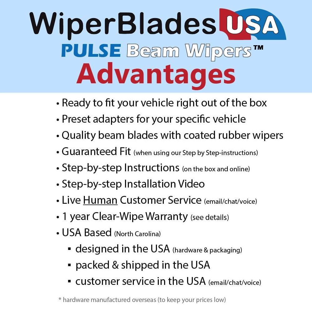 2003 Chevrolet Monte Carlo Wiper Blades w/1yr Wear Warranty (Set of 2) Wipers