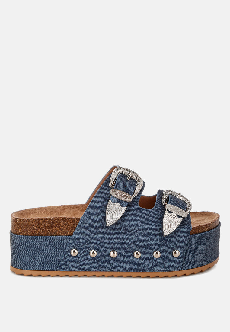 Zaphod Faux Leather Flatform Slip Ons
