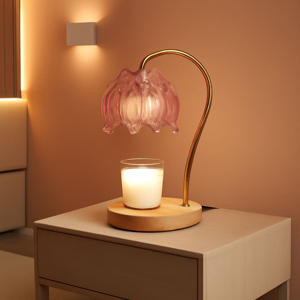 Dimmable Programmable Pink Candle Warmer Lamp Timer
